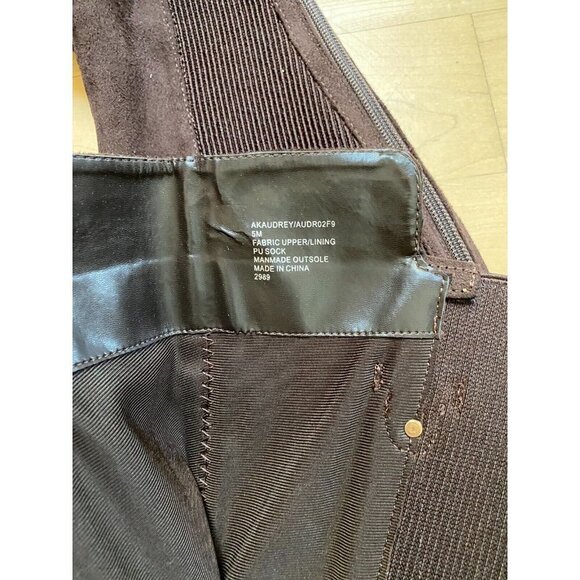 Anne Klein "Audrey" Brown tall boot Women Sz 5 back zip - Picture 7 of 10